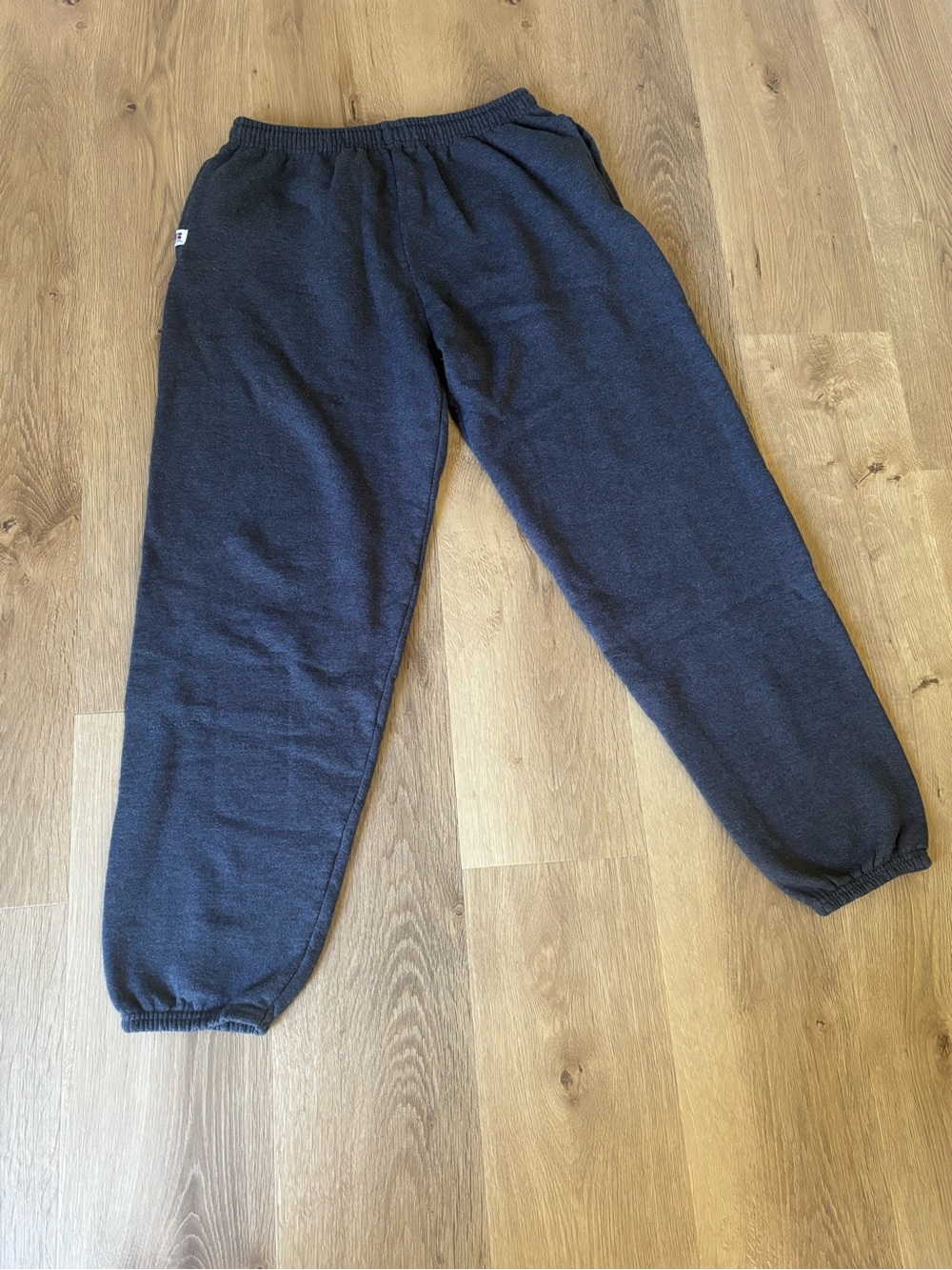 Russell Athletic Drawstring Jogger Sweatpants XL Gray Cotton Blend Sweatpants